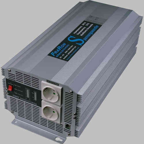 Conversor de corriente FRARON 12V-230V 2500W onda modificada con mando a distancia.
