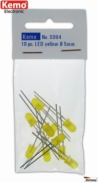 10 Diodos amarillos Leds de diámetro 5mm