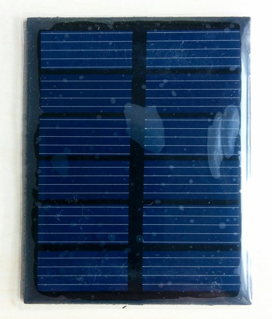 Panel solar 0,6W 3V monocristalino resina epoxi