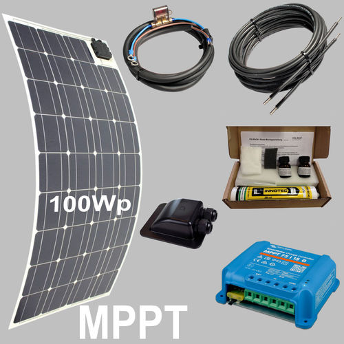 Kit panel solar semiflexible 100W regulador MPPT smart