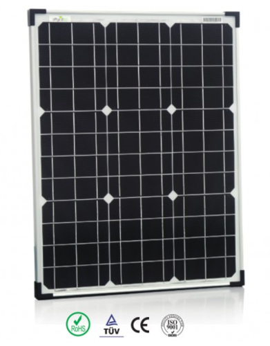 Panel solar monocristalino 50Wp/17,8V
