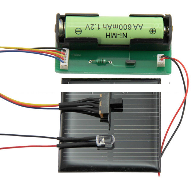 Kit electrónico de carga solar 1,2V con Led