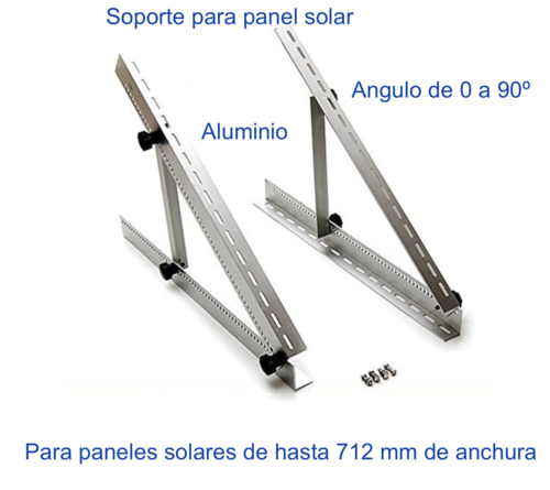 Soporte ajustable aluminio para panel solar