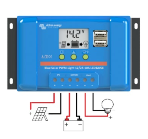 Regulador solar Victron BlueSolar PWM-LCD&USB 12/24V