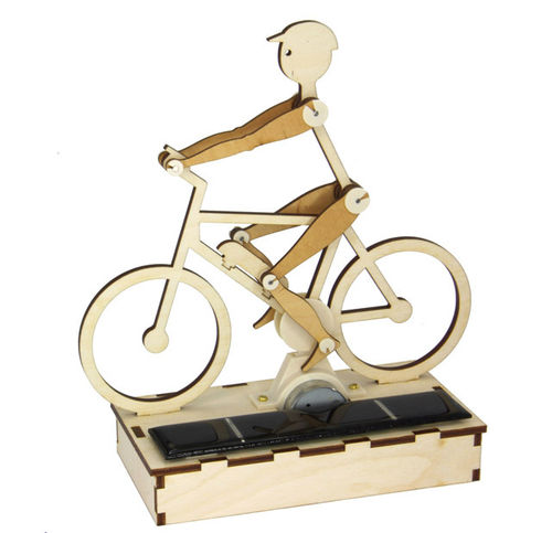 Maqueta solar ciclista de madera