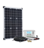 Kit solar 50W 12V con cables.
